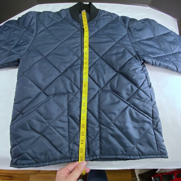 Vintage Dickson Industries Quilted Puffer Jacket Men M Navy Blue - Picture 7 of 8